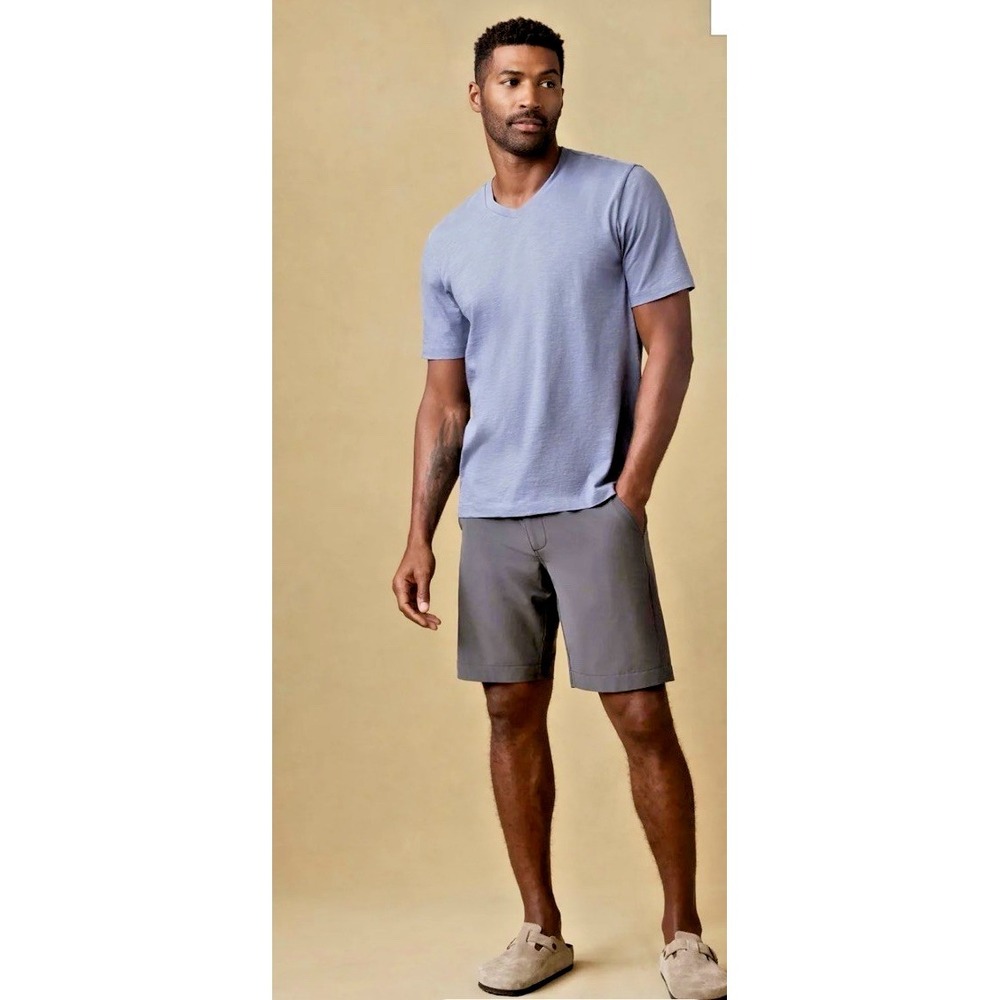 Faherty Men Sze 42 All Day Solid Shorts Drawstring Charcoal No Belt Loops Active